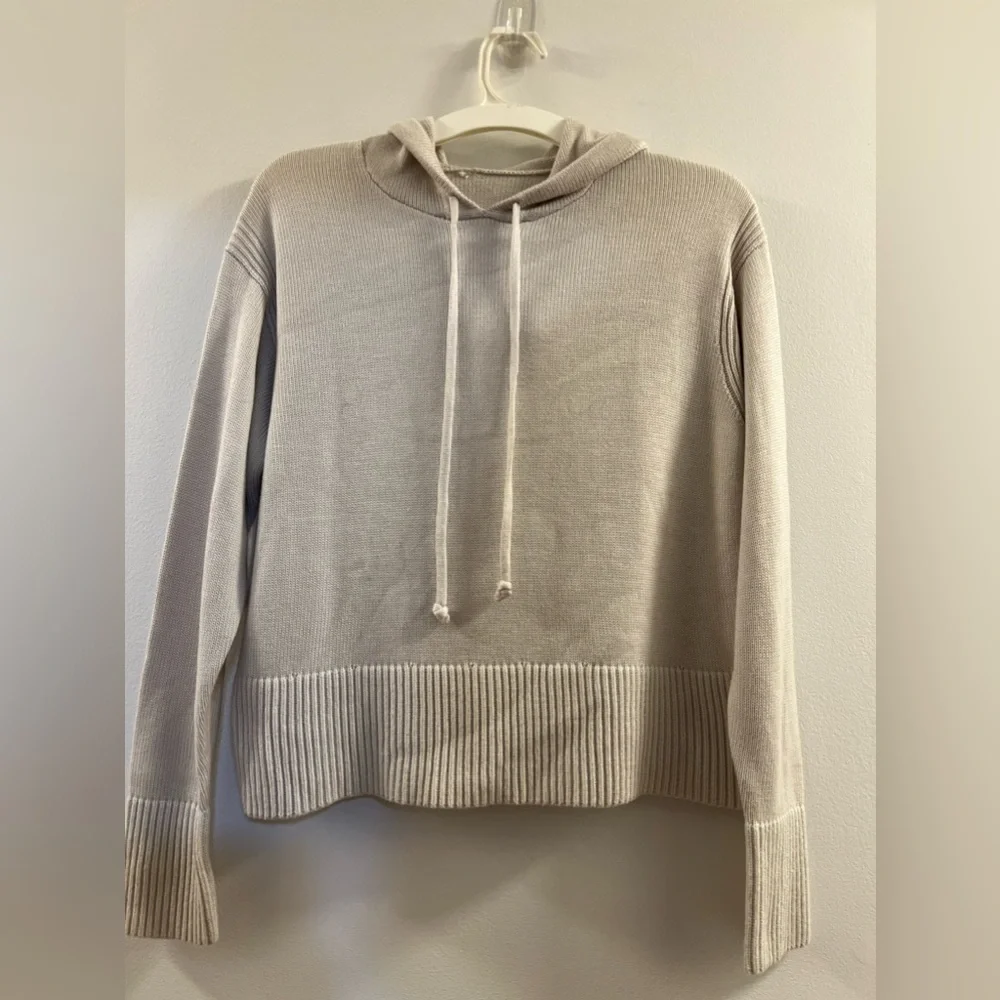 Lululemon Double Knit Sweater Hoodie White Opal